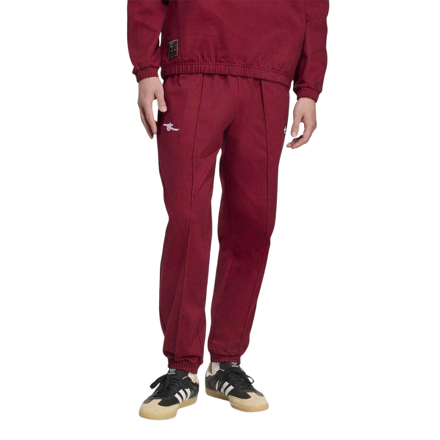 Red - Lifestyle - Adidas Mens Icon Drill Cotton Arsenal FC Tracksuit Bottoms