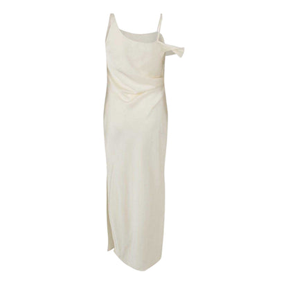 Almond - Back - Edited Womens-Ladies Valeska Spaghetti Strap Midi Dress