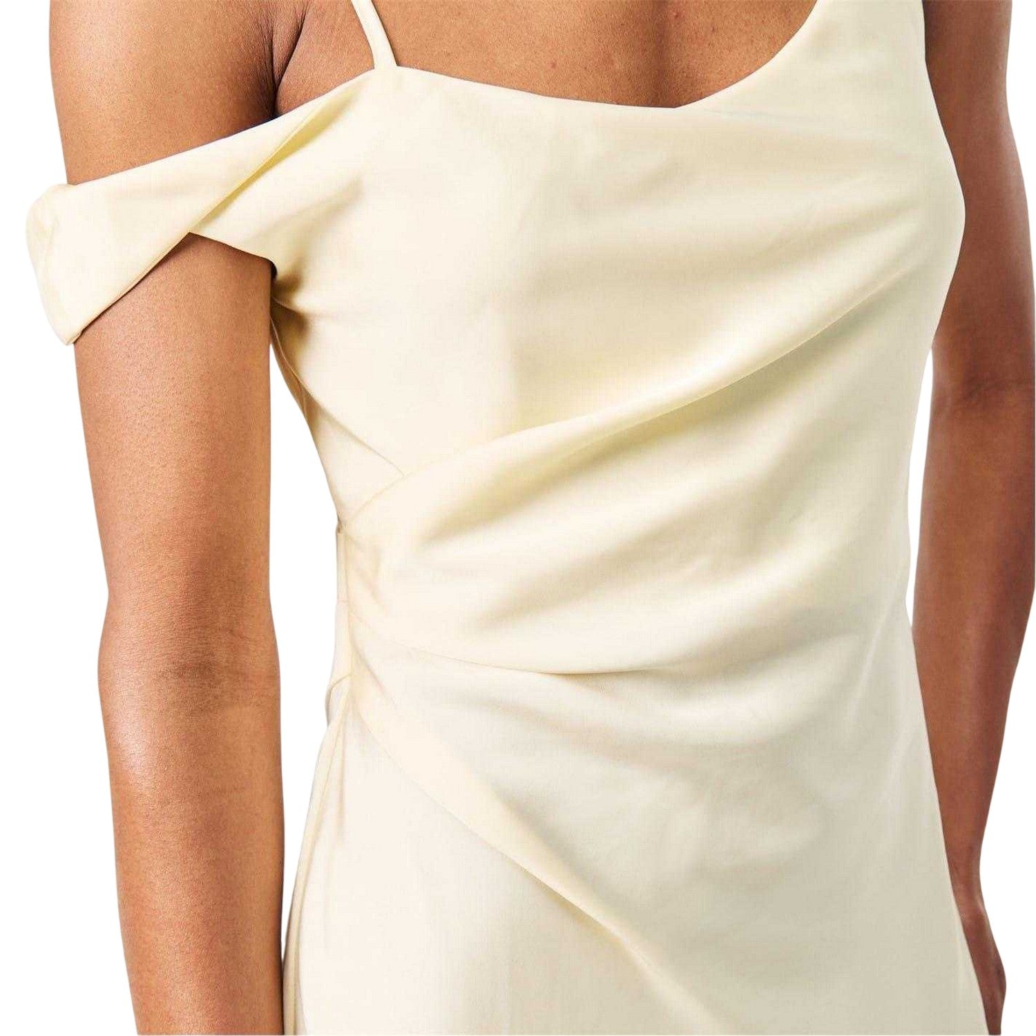 Almond - Side - Edited Womens-Ladies Valeska Spaghetti Strap Midi Dress