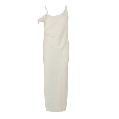Almond - Front - Edited Womens-Ladies Valeska Spaghetti Strap Midi Dress