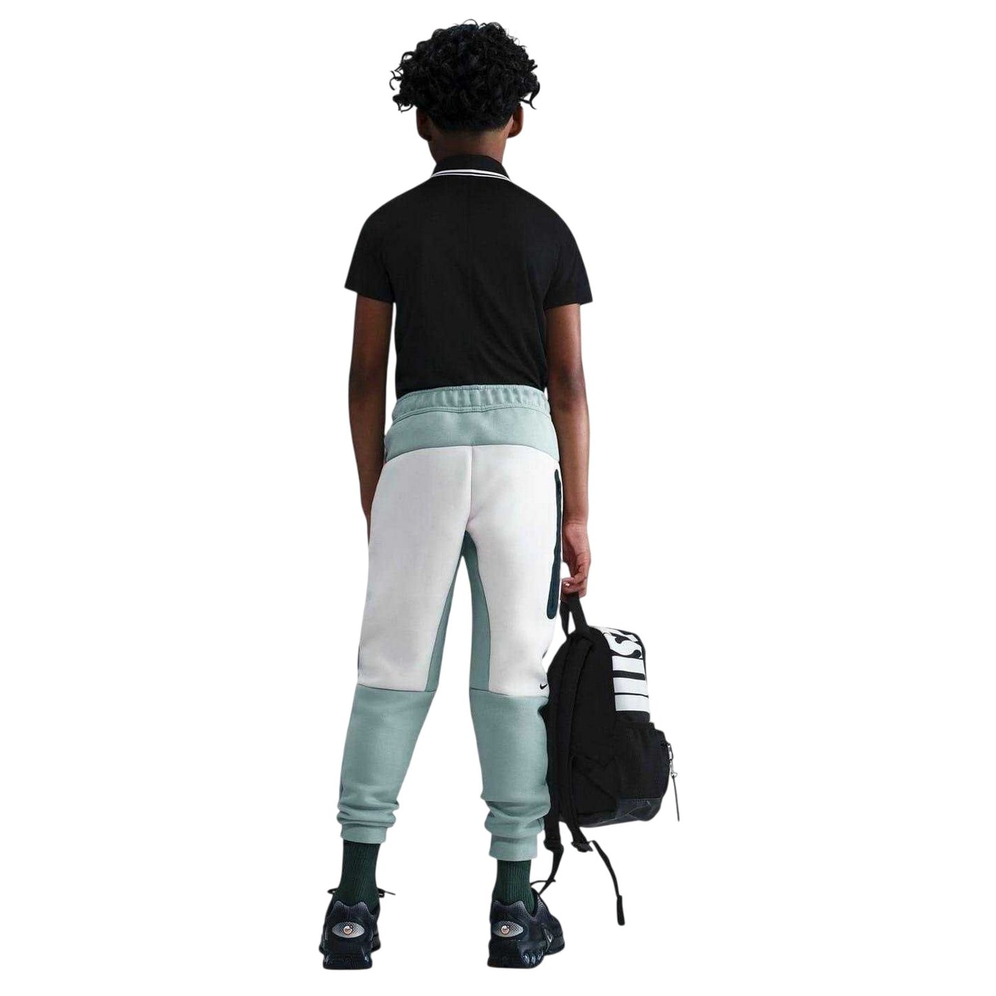 Sage-Plum - Back - Nike Childrens-Kids Tech Fleece Joggers