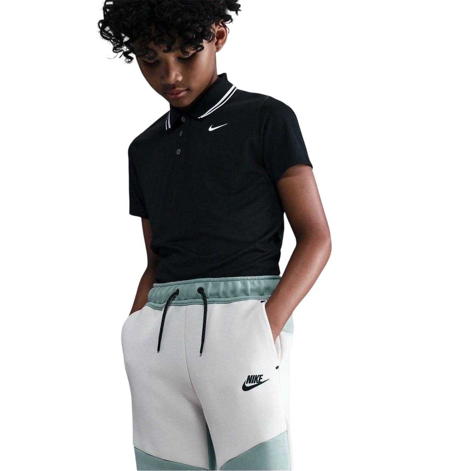 Sage-Plum - Side - Nike Childrens-Kids Tech Fleece Joggers
