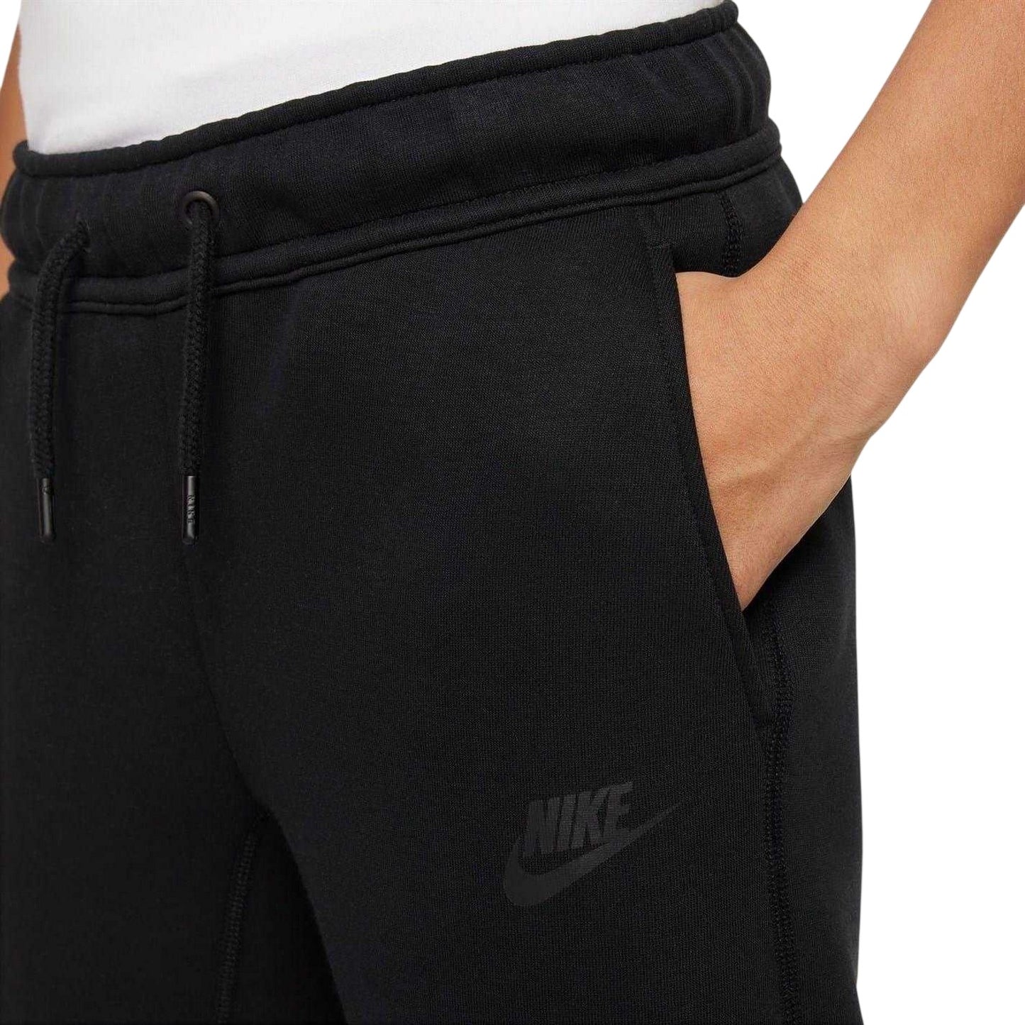 Black - Side - Nike Childrens-Kids Tech Fleece Joggers