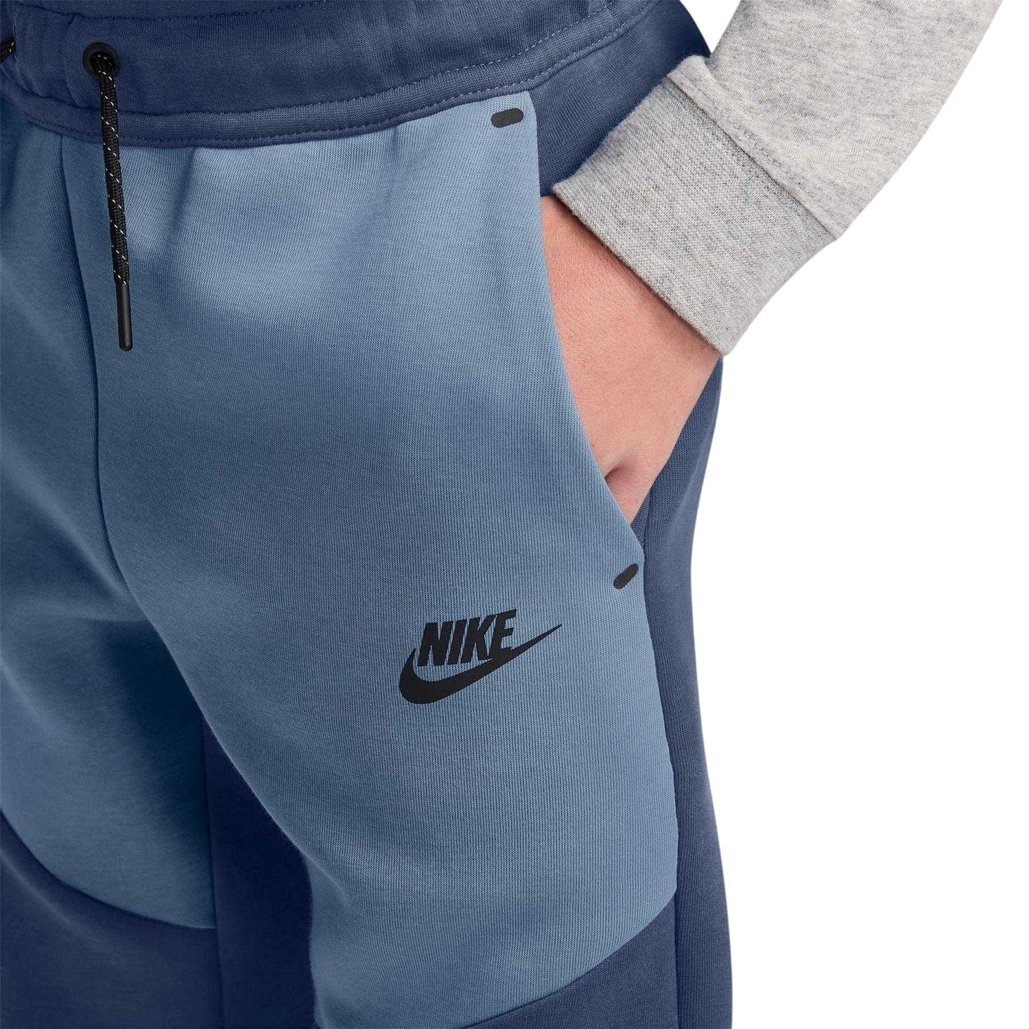 Blue - Side - Nike Childrens-Kids Tech Fleece Joggers