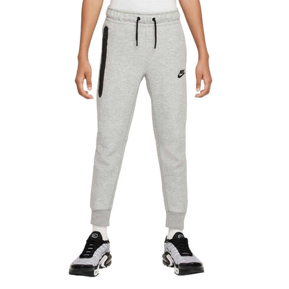 Grey-Black - Front - Nike Childrens-Kids Tech Fleece Joggers