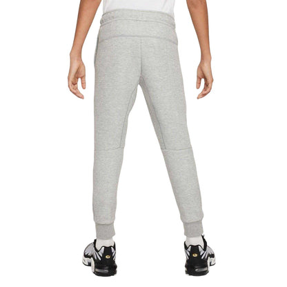 Grey-Black - Back - Nike Childrens-Kids Tech Fleece Joggers