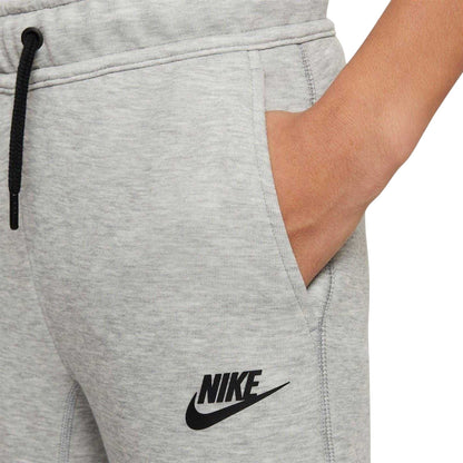 Grey-Black - Side - Nike Childrens-Kids Tech Fleece Joggers