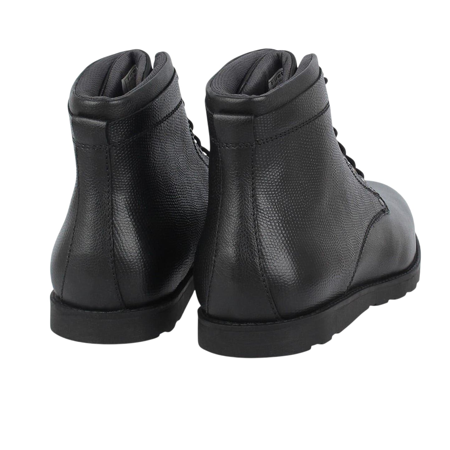 Black - Back - Firetrap Mens Shira Leather Flat Boots