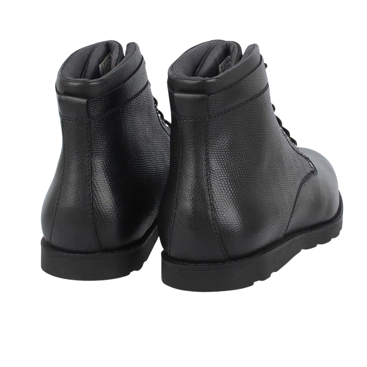 Black - Back - Firetrap Mens Shira Leather Flat Boots