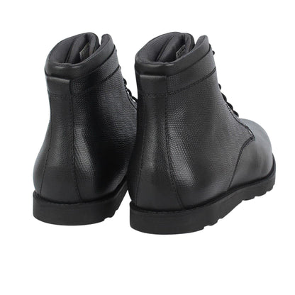 Black - Back - Firetrap Mens Shira Leather Flat Boots