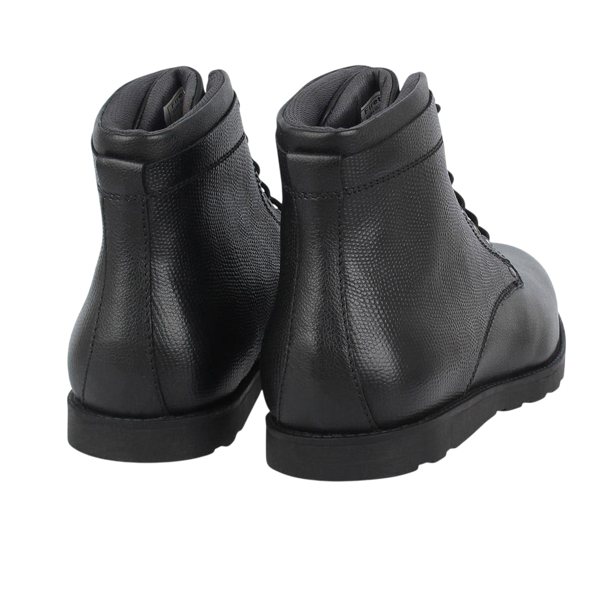 Black - Back - Firetrap Mens Shira Leather Flat Boots
