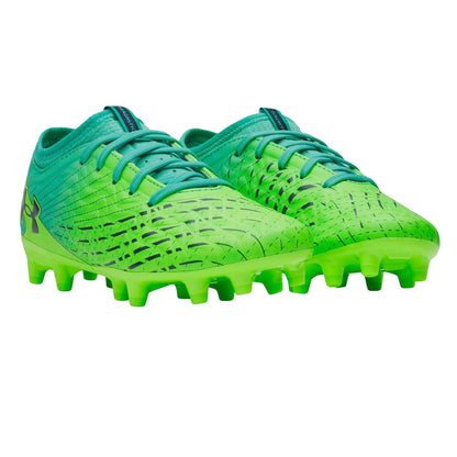 Green-Turquoise - Lifestyle - Under Armour Childrens-Kids Magnetic Firm Ground Football Boots