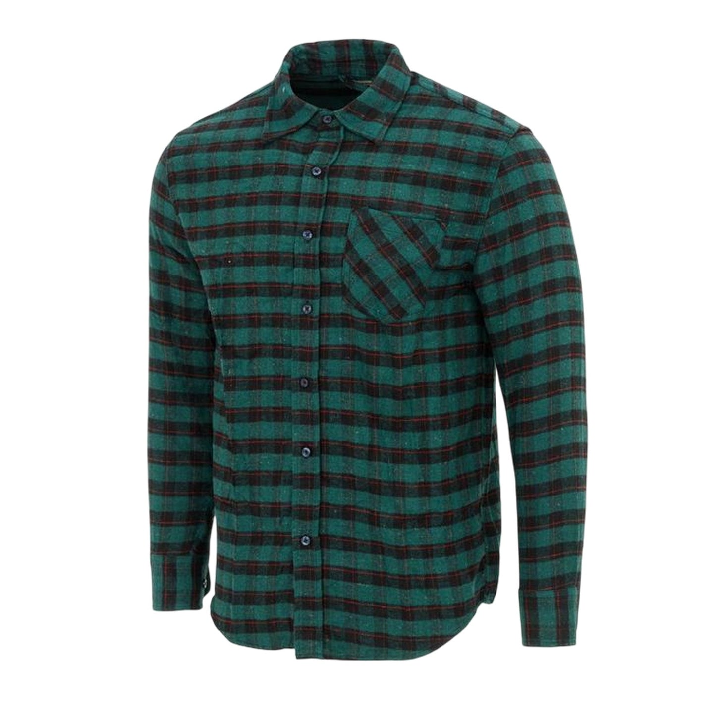 Green-Black - Side - Firetrap Mens Checked Shirt