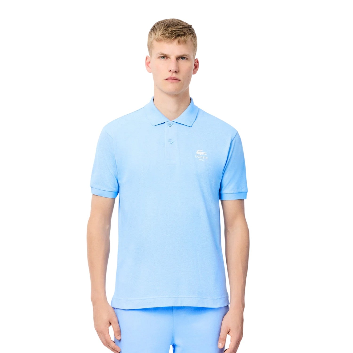 Light Blue - Side - Lacoste Mens L.12.12 Signature Classic Polo Shirt