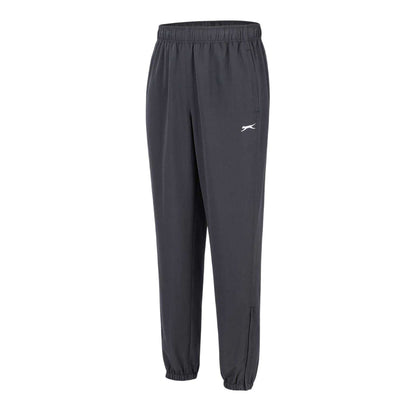 Charcoal - Side - Slazenger Mens Woven Tracksuit Bottoms