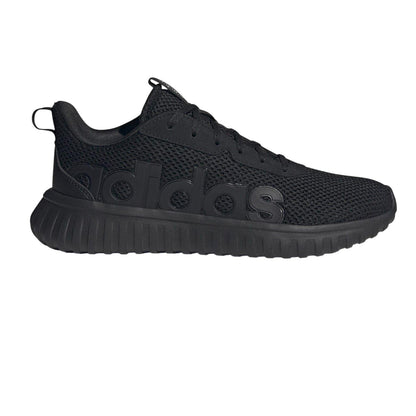 Triple Black - Front - Adidas Mens Kaptir Leather Trainers