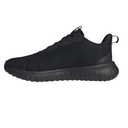 Triple Black - Side - Adidas Mens Kaptir Leather Trainers