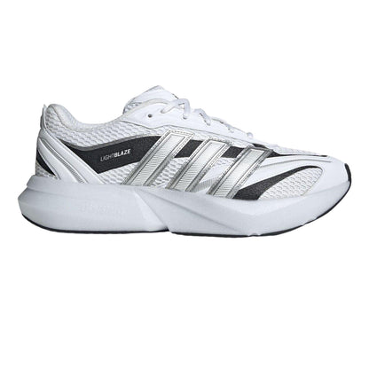 White-Silver-Black - Front - Adidas Mens Lightblaze Glow Trainers