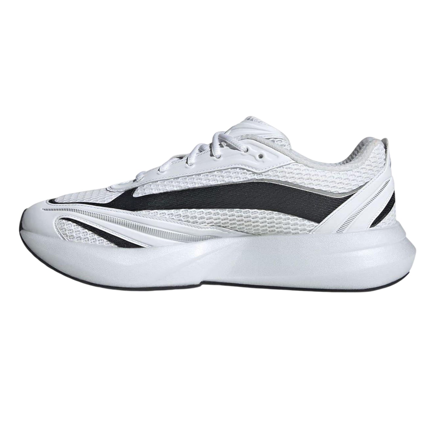 White-Silver-Black - Side - Adidas Mens Lightblaze Glow Trainers