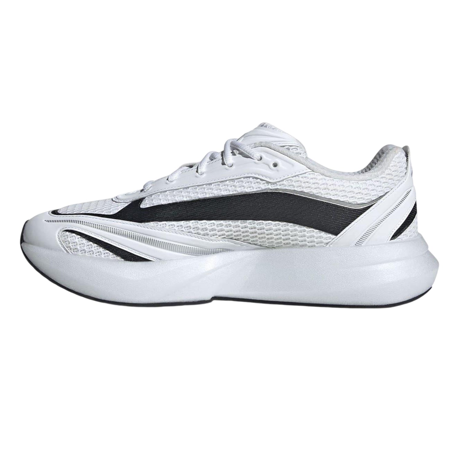 White-Silver-Black - Side - Adidas Mens Lightblaze Glow Trainers