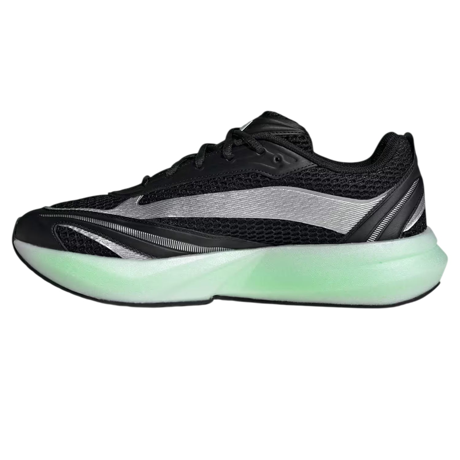 Black-Silver-Lime - Side - Adidas Mens Lightblaze Glow Trainers
