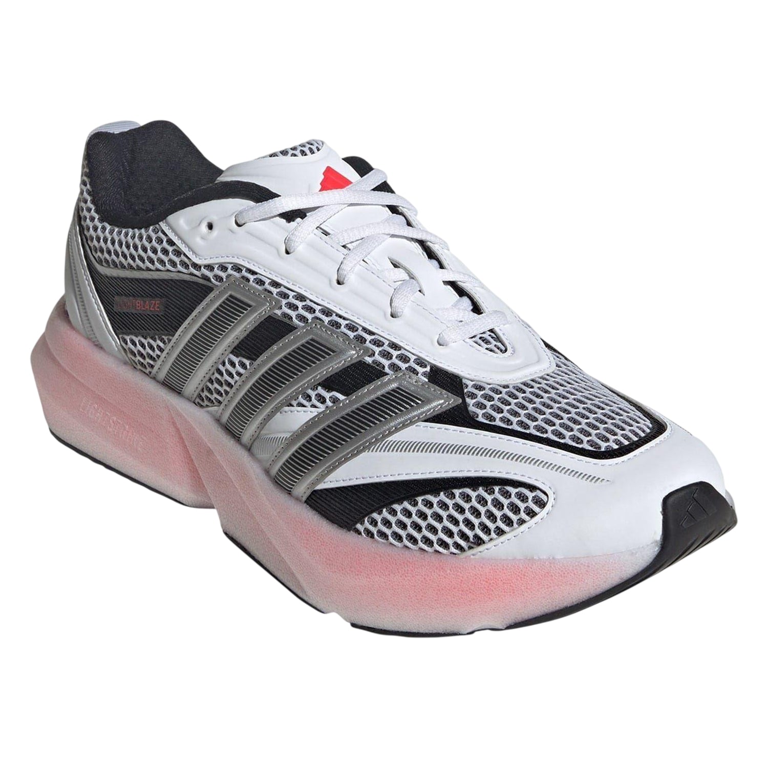 White-Black-Red - Pack Shot - Adidas Mens Lightblaze Glow Trainers