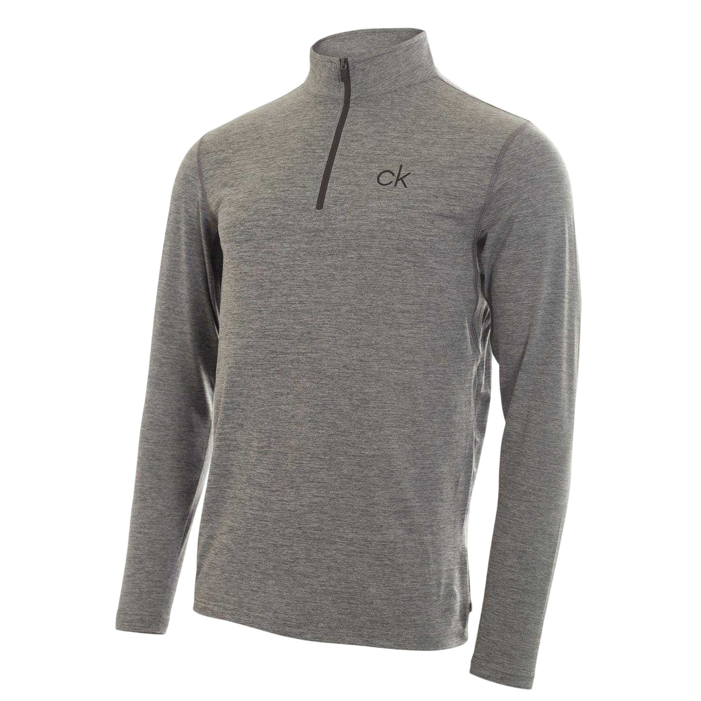 Silver - Front - Calvin Klein Mens Newport Quarter Zip Top