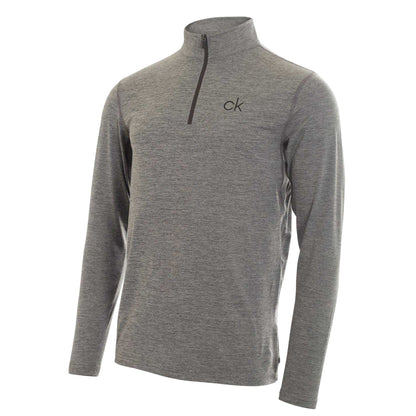 Silver - Front - Calvin Klein Mens Newport Quarter Zip Top
