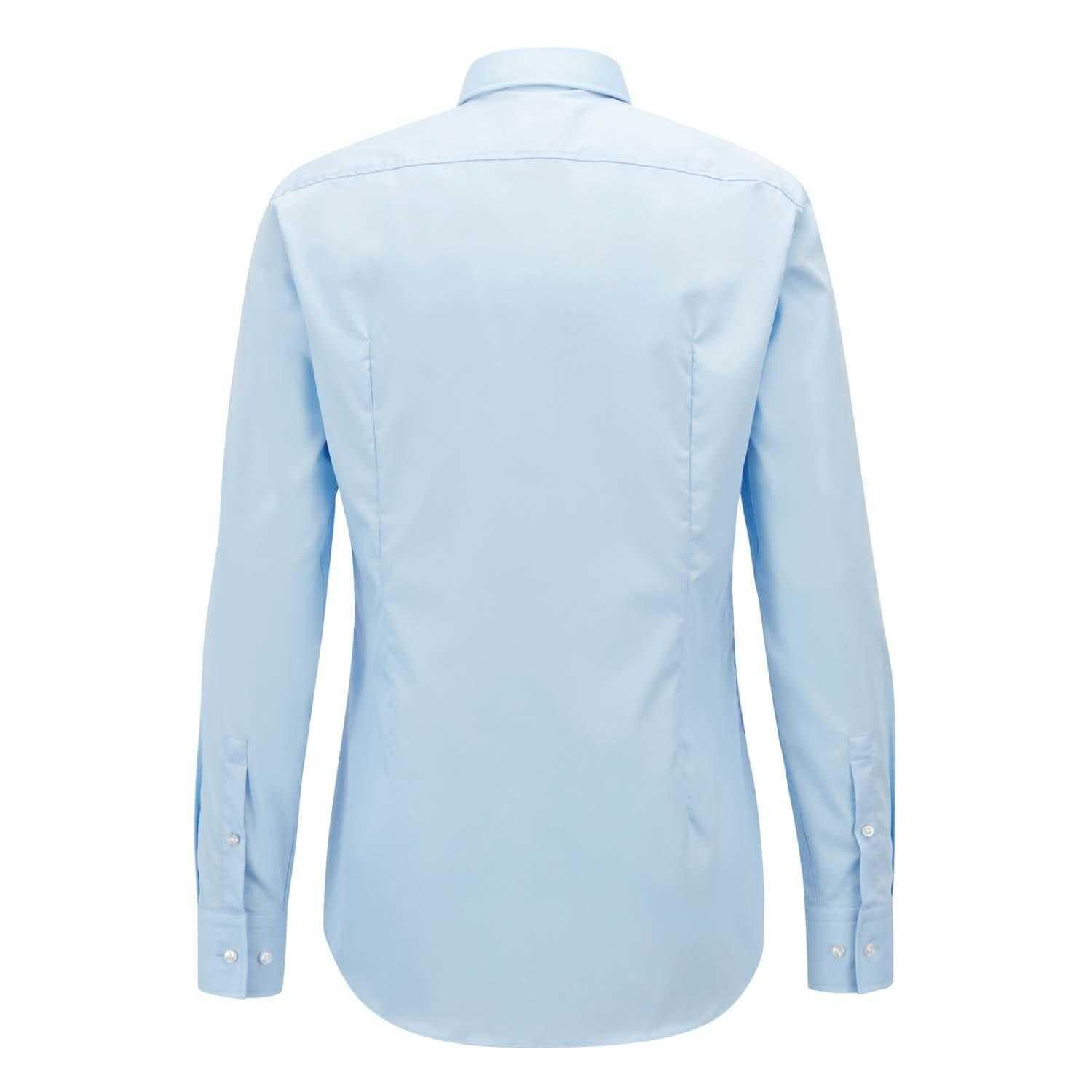 Light Blue - Back - Hugo Boss Mens Jenno Slim Shirt