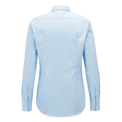 Light Blue - Back - Hugo Boss Mens Jenno Slim Shirt