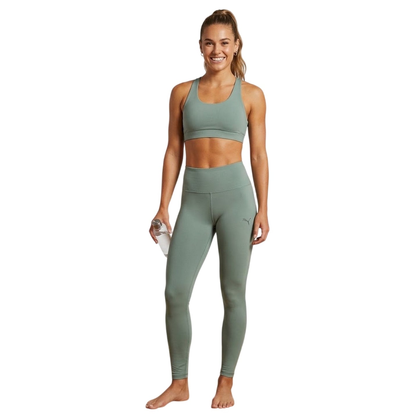 Green-Moon - Side - Puma Womens-Ladies Mass Merchants Leggings