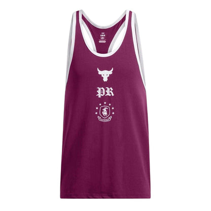 Purple - Front - Under Armour Mens Project Rock Tank Top