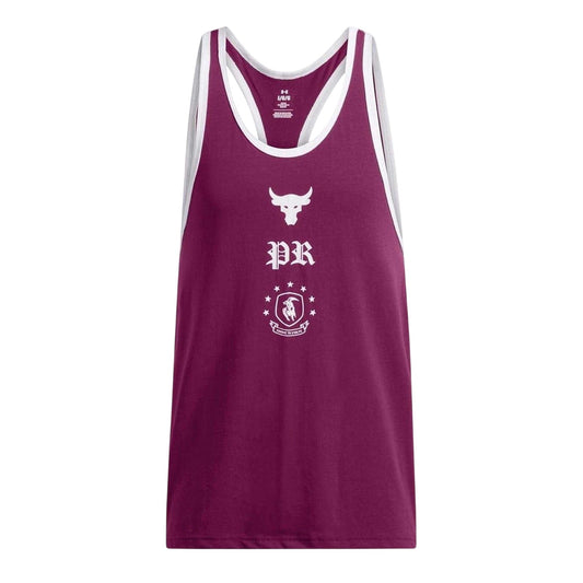 Purple - Front - Under Armour Mens Project Rock Tank Top