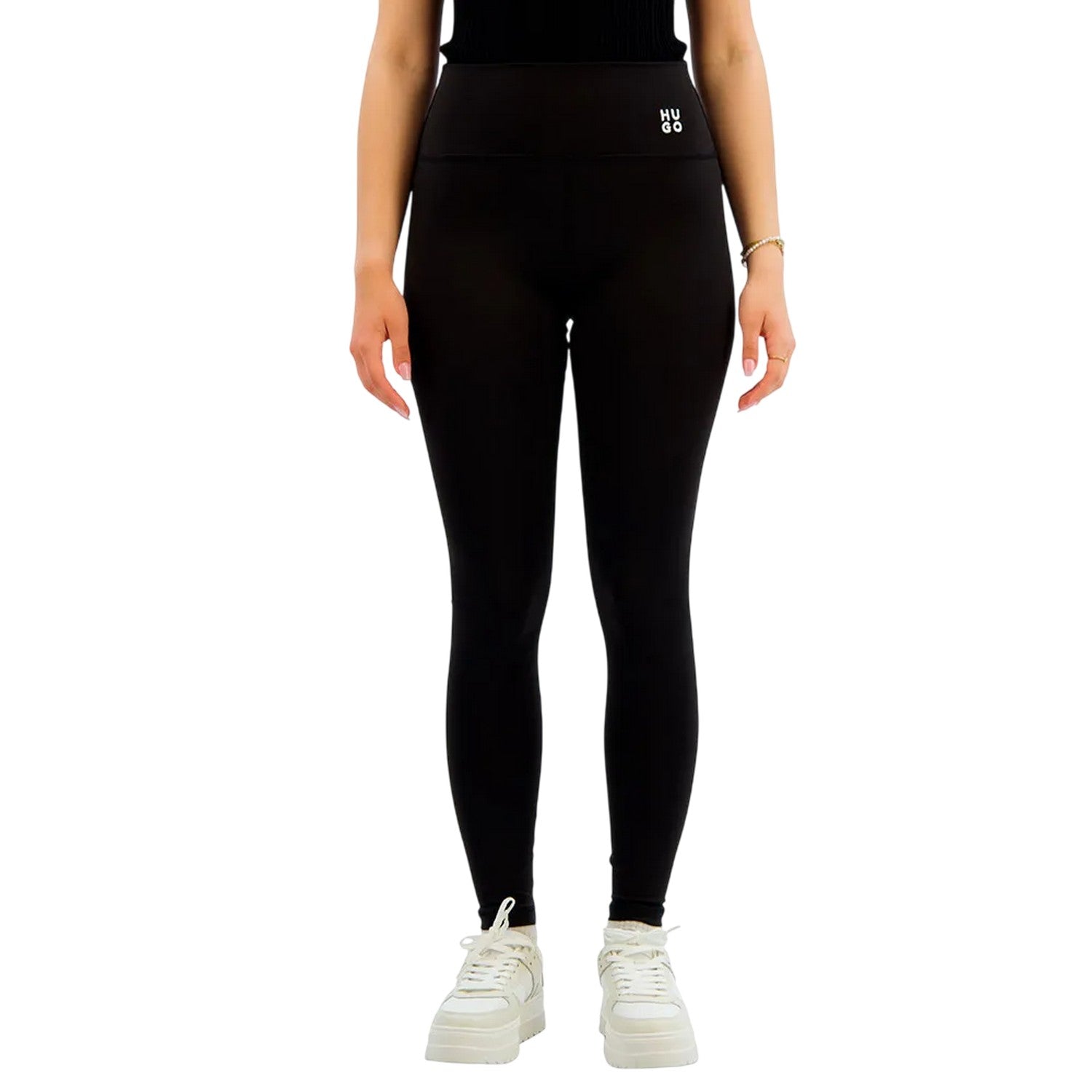 Black - Side - Hugo Womens-Ladies Noparda Leggings