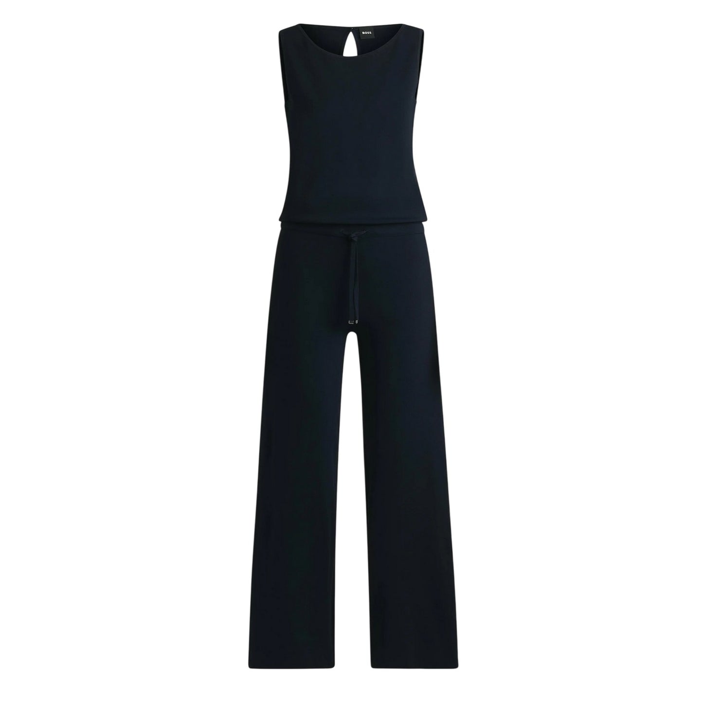 Dark Blue - Front - Boss Womens-Ladies Jewel Collared Sleeveless Jumpsuit