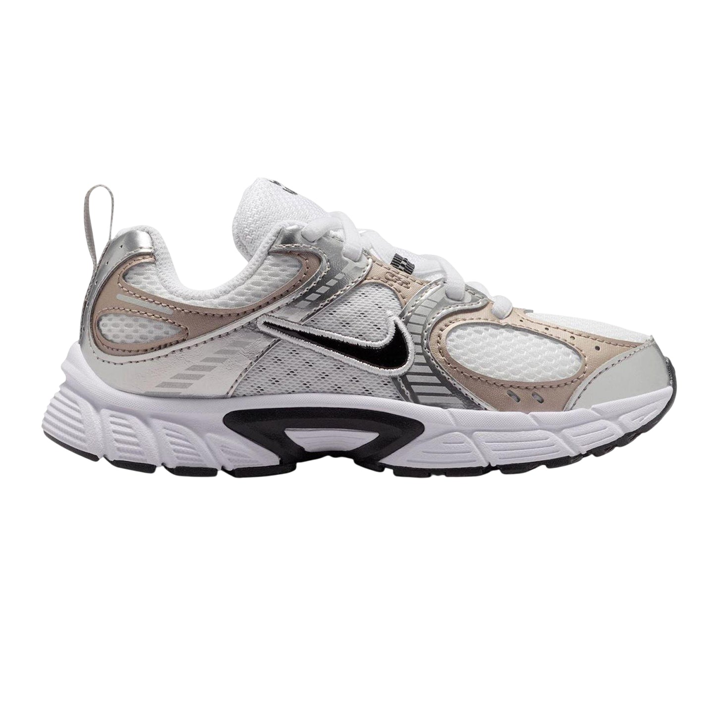 White-Black-Dark Grey-Dark Red - Front - Nike Childrens-Kids V5 RNR Running Shoes