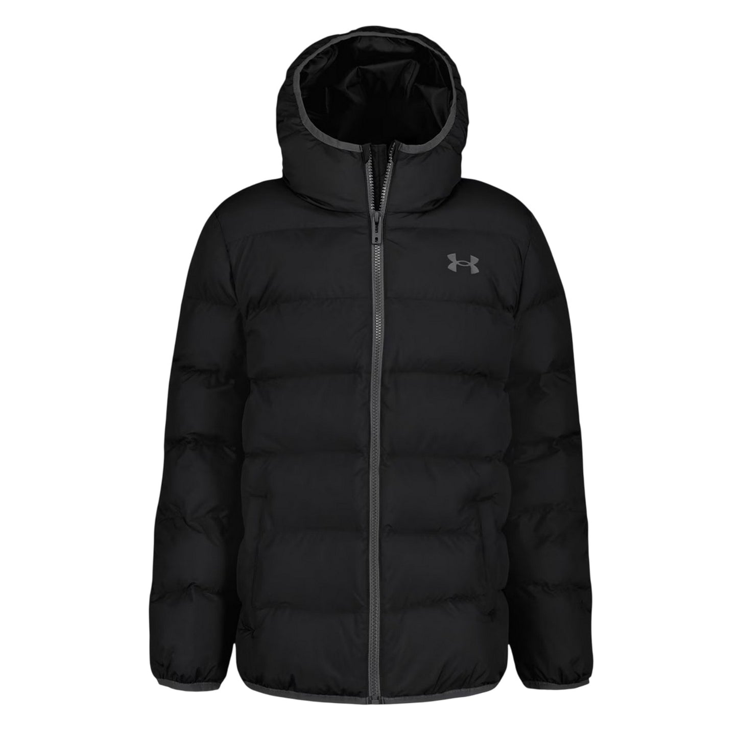 Black - Front - Under Armour Childrens-Kids Pronto Polyester Puffer Jacket