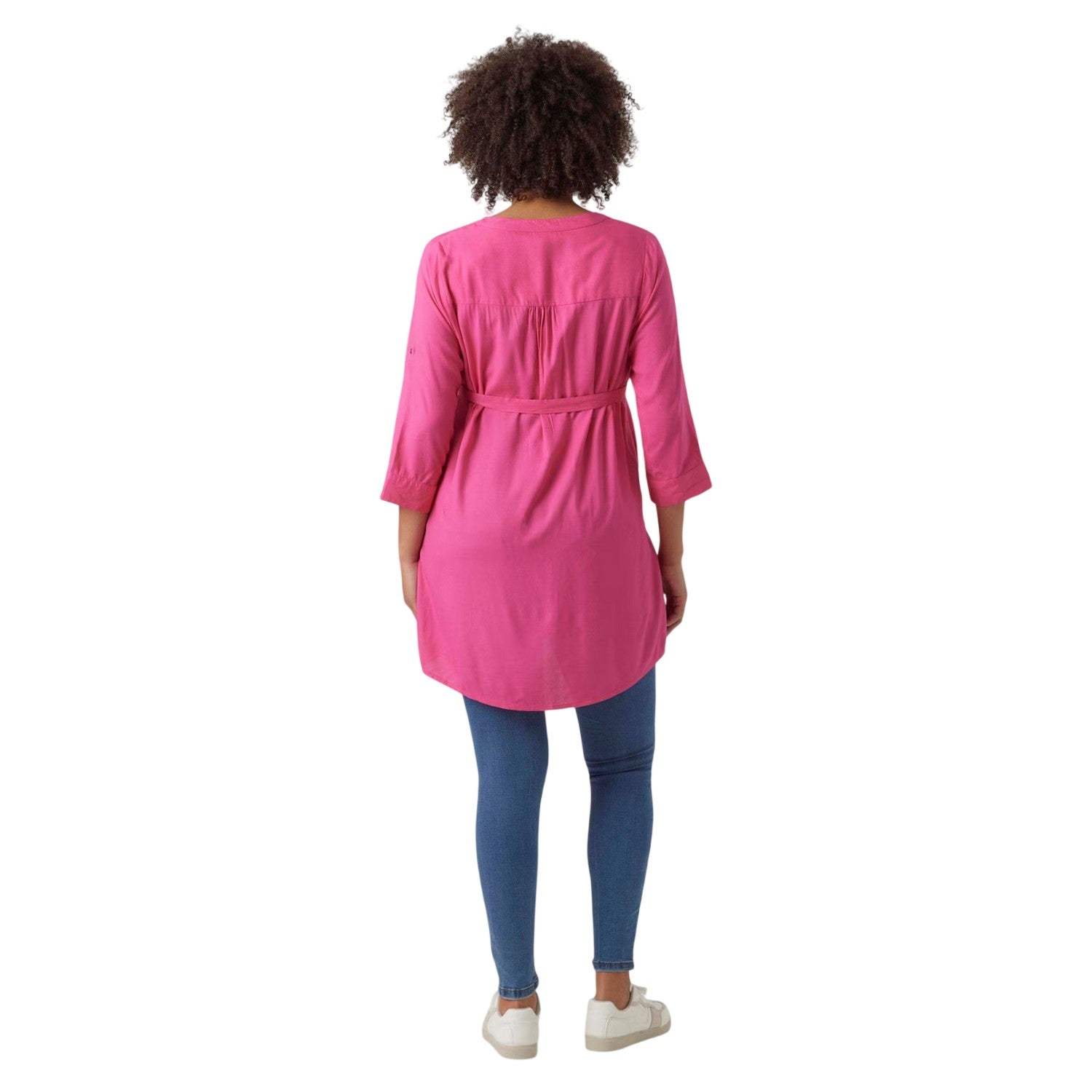 Fuchsia Purple - Back - Mamalicious Womens-Ladies Regular 3-4 Sleeve Tunic Dress