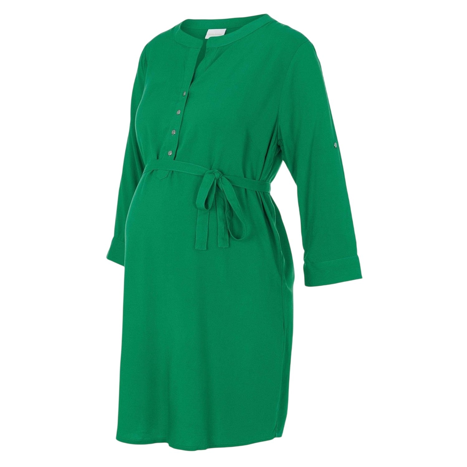 Green - Front - Mamalicious Womens-Ladies Regular 3-4 Sleeve Tunic Dress
