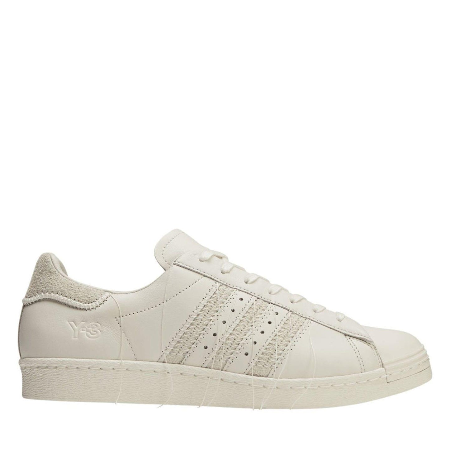 Off White - Front - Y-3 Mens Superstar Suede Trainers