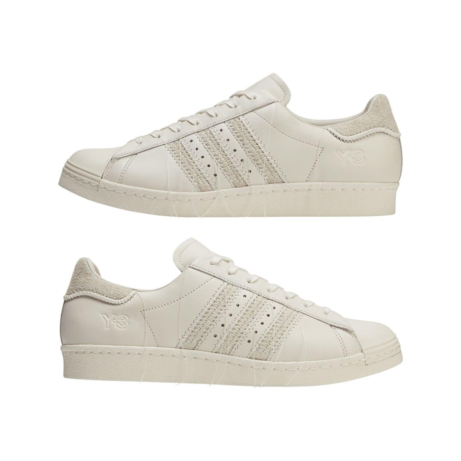 Off White - Pack Shot - Y-3 Mens Superstar Suede Trainers