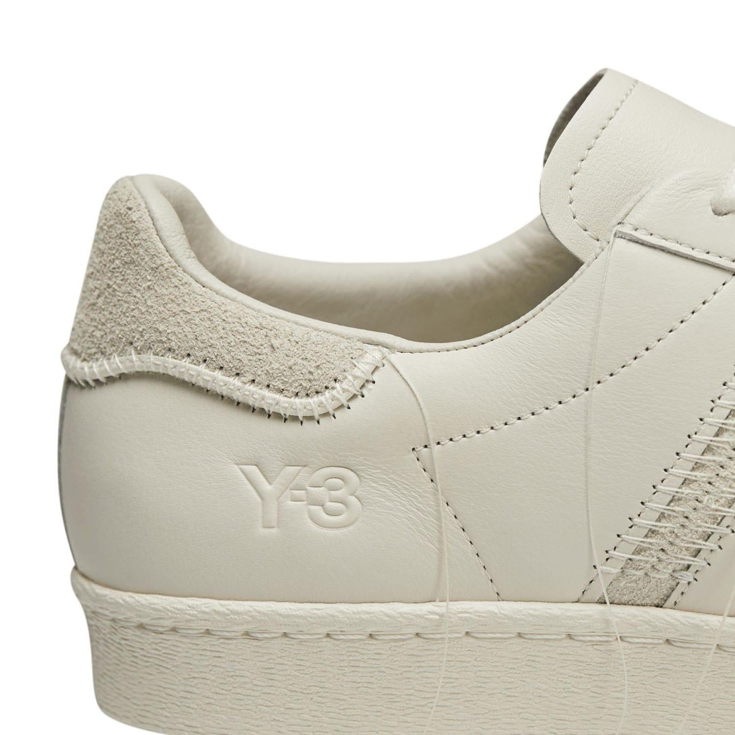 Off White - Close up - Y-3 Mens Superstar Suede Trainers