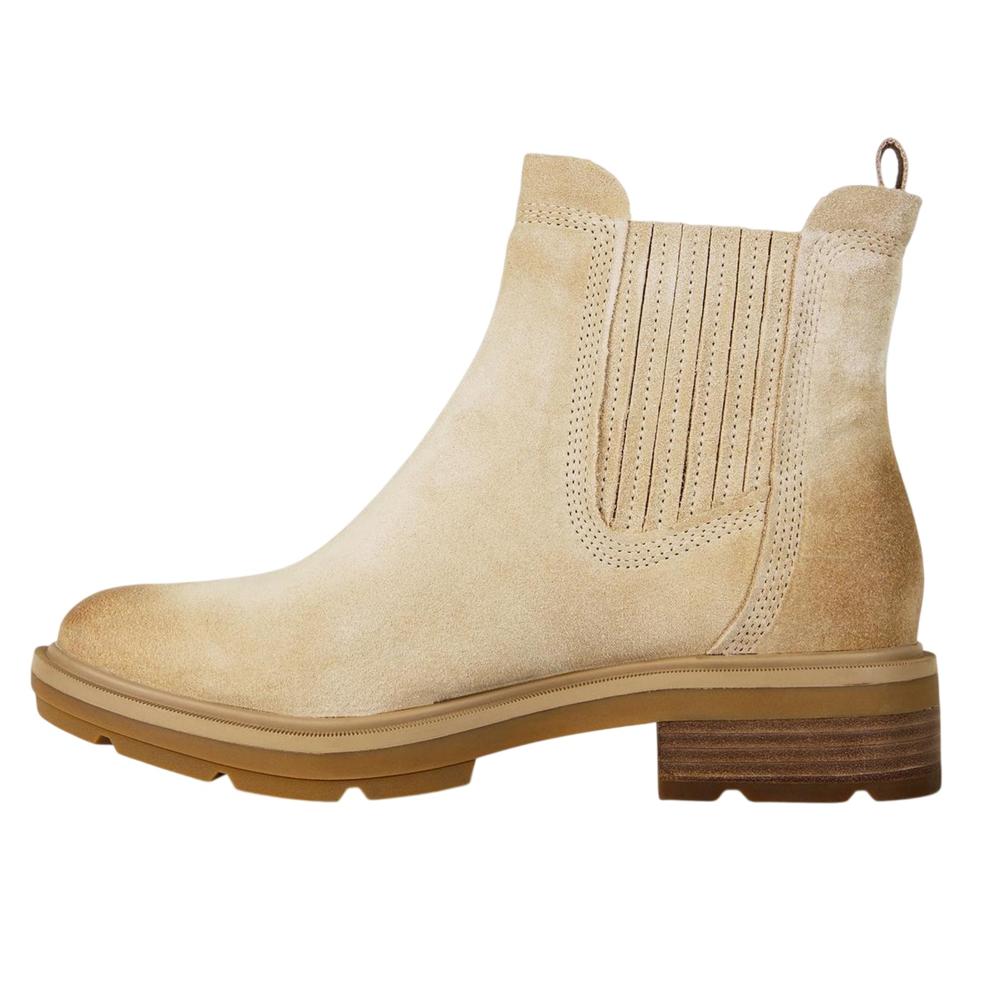 Light Beige - Back - Timberland Womens-Ladies Brimfield Suede Block Heel Chelsea Boots