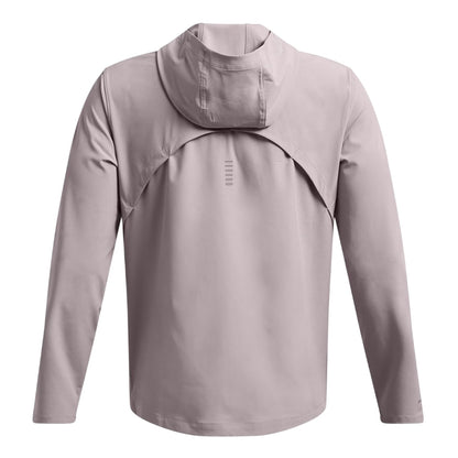 Gray Dawn - Back - Under Armour Mens Outrun Hooded Jacket
