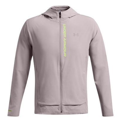 Gray Dawn - Front - Under Armour Mens Outrun Hooded Jacket