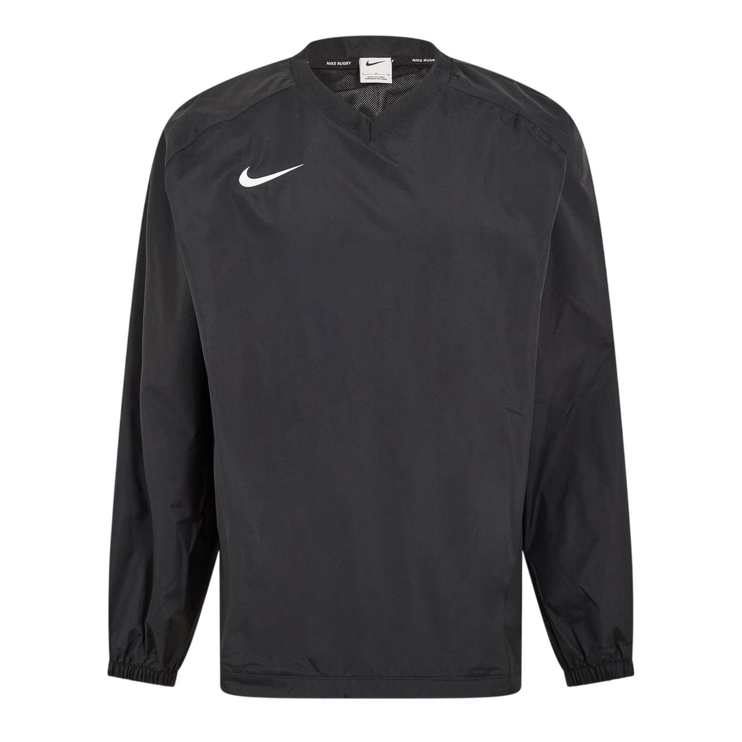 Black - Front - Nike Mens V Neck Drill Top