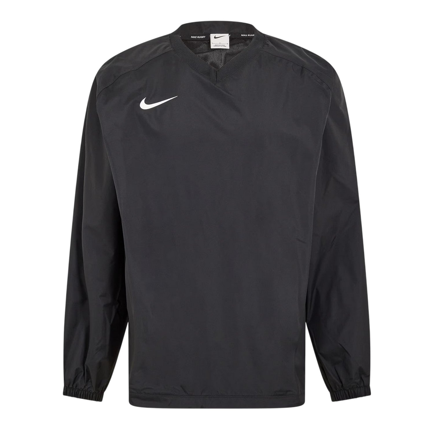 Black - Front - Nike Mens V Neck Drill Top