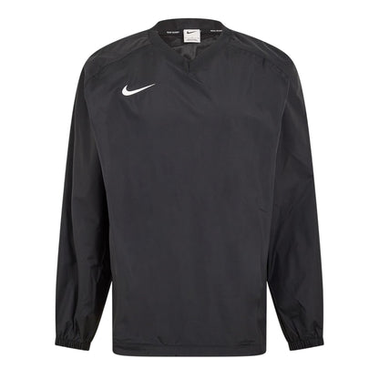 Black - Front - Nike Mens V Neck Drill Top