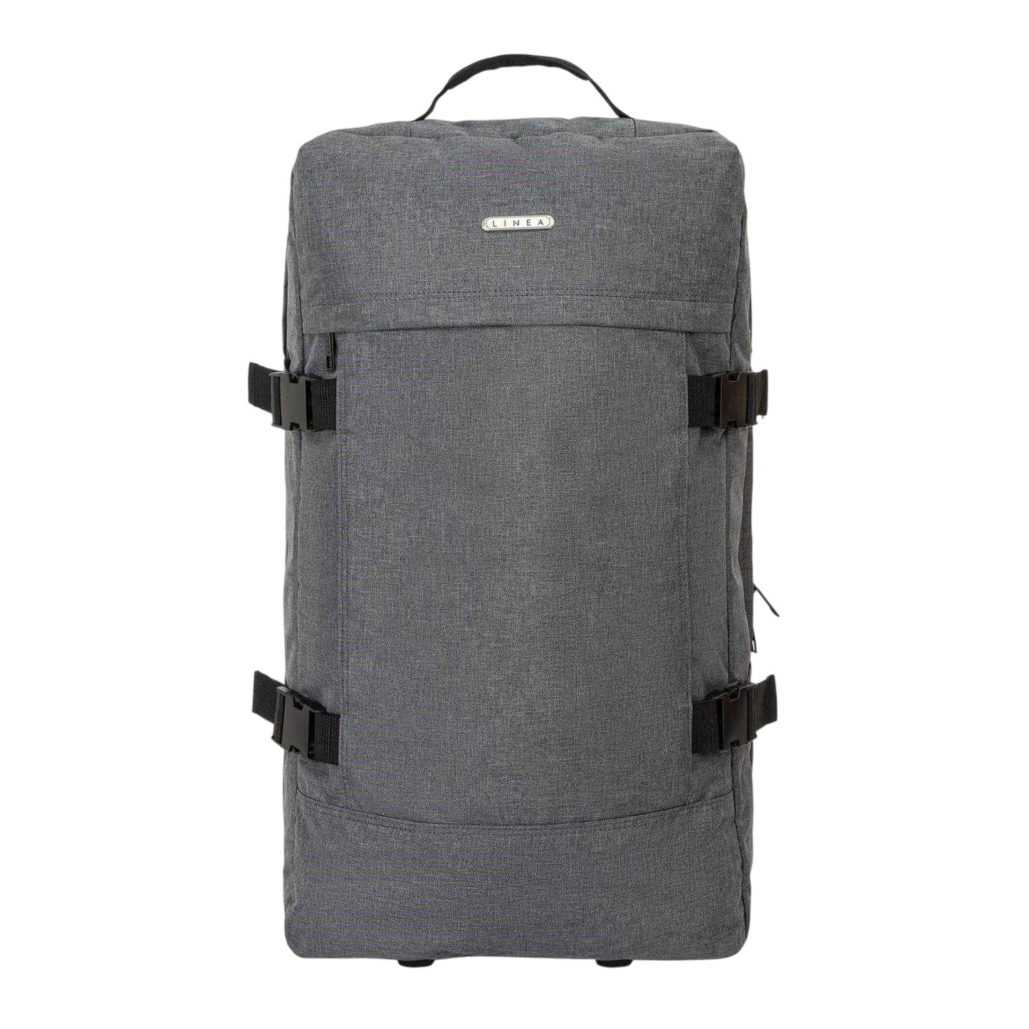 Grey - Front - Linea Travel Wheeled Duffel Bag