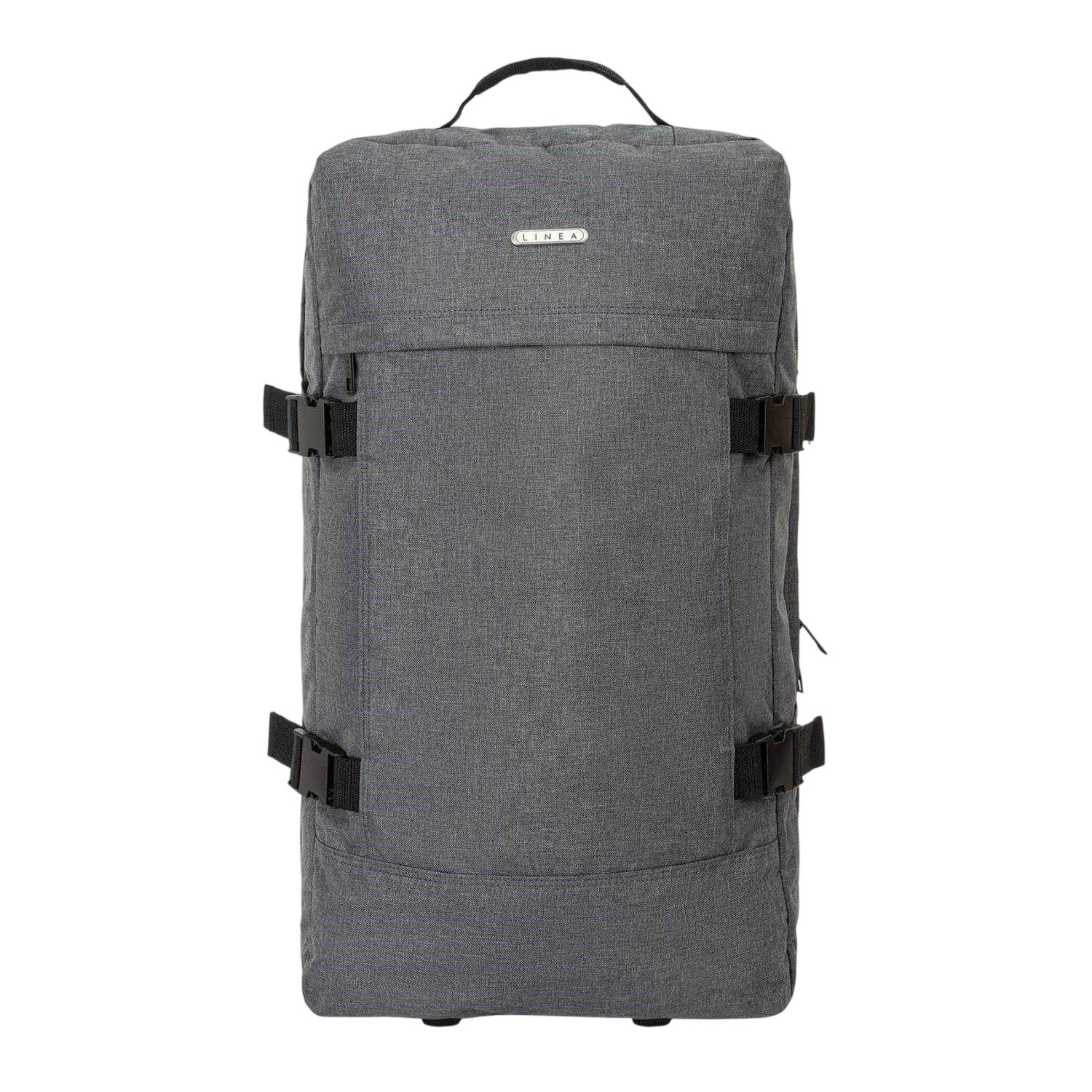 Grey - Front - Linea Travel Wheeled Duffel Bag